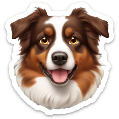 Red tricolor Australian shepherd  sticker