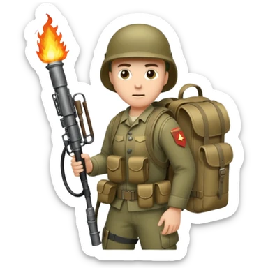 flame thrower world war 2 sticker