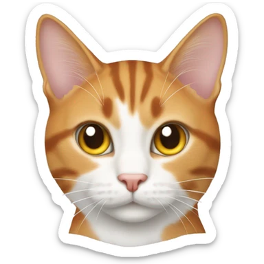 tabby orange and white cat sticker