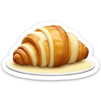 Croissant with white chocolate  sticker