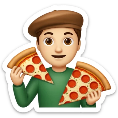 italian emoji person with pizza sticker