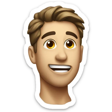 hiding my neck with my tongue out  sticker