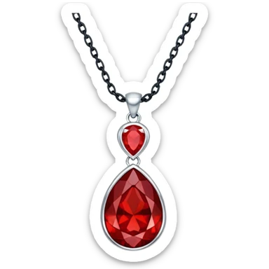 Necklace red sticker