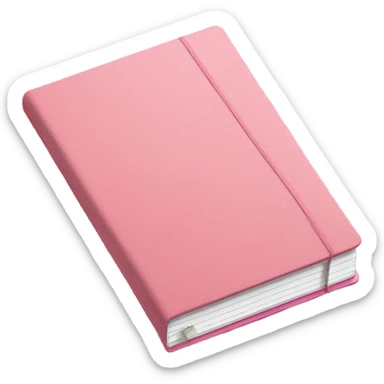 pink notebook sticker