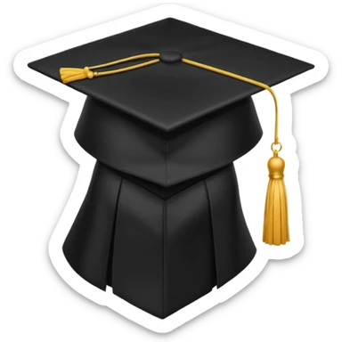 black graduation cap  sticker
