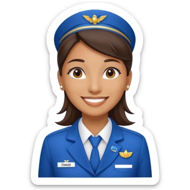 flight attendant sticker