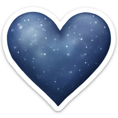 Midnight blue silver galaxy heart  sticker