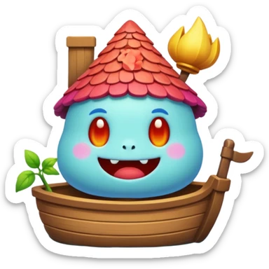 boss battles cottagecore sticker