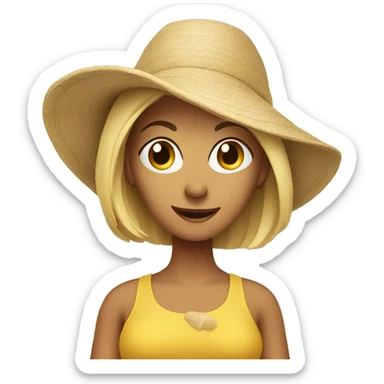 female vacation expert travel beach sticker