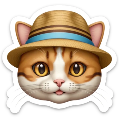 Realizza un gatto magico appena uscito dal cappello del cappellaio matto sticker