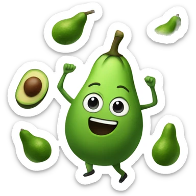 dancing avocados sticker