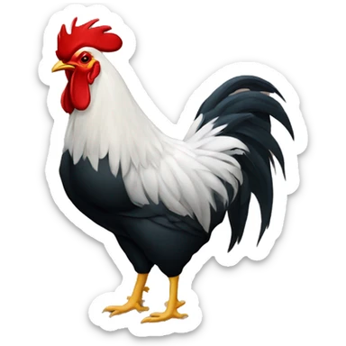Rooster hoodie sticker