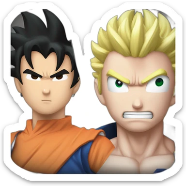 Goku en una pelea contra naruto  sticker