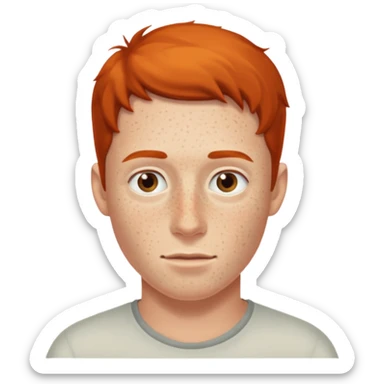 hombre con pecas muy visibles sticker