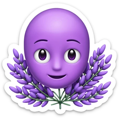 A ted fialovou levanduli emoji sticker