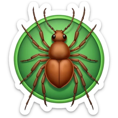 tick with green crycle sticker