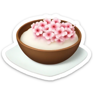 bowl of sakura cake sticker