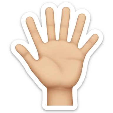 Hand hold up three fingers using middle, index, and thumb fingers sticker