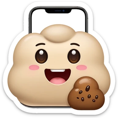 iphone 16e with notch poop sticker