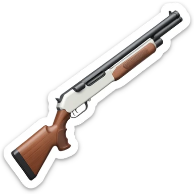 full white SPAS-12 shotgun sticker