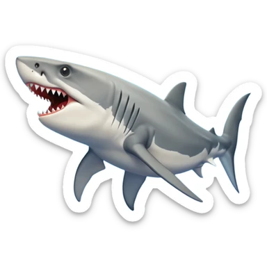 shark with tyrannosaurus rex body sticker
