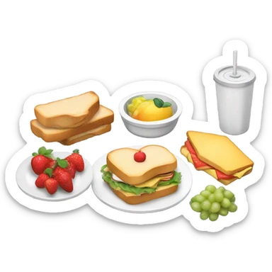 Small cafeteria lunch  sticker