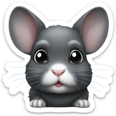 Black cute chinchilla  sticker