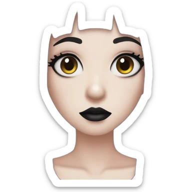 big tissu goth girlfriend sticker