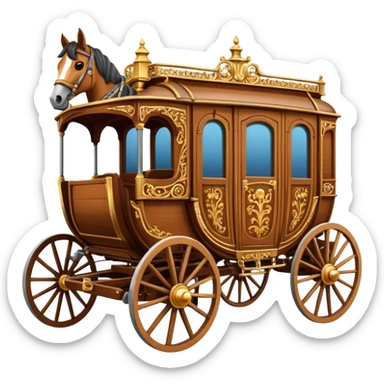 huge-horse-drawn-fancy-french-stagecoach-caravan sticker