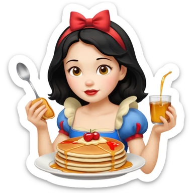 SnowWhite seal eating pancakes sticker