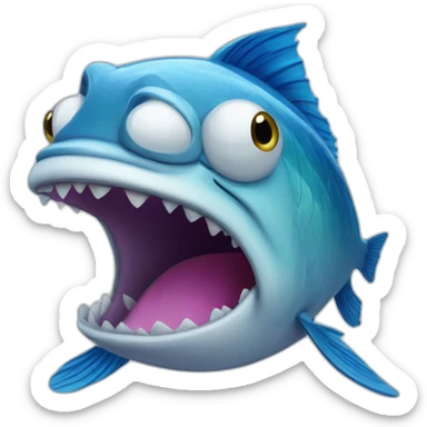 Overwhelmingly smug fish sticker