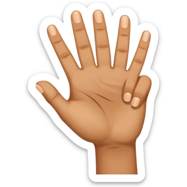 yvl hand sign with index middle and thumb finger raised and all other fingers down sticker