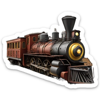 Old western train  sticker
