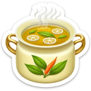 Broth, green tea. sticker