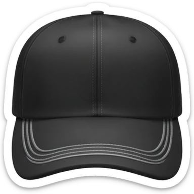 an ios genmoji for a black baseball cap (no logo) sticker
