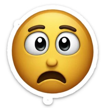 Confused face sticker