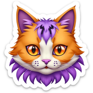 Cailco cat hybrid wildcat collar purple spike a sticker