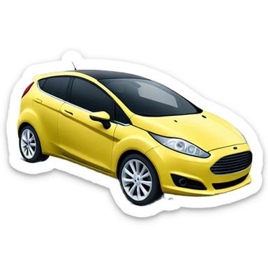 elon musk in a ford fiesta 6 with turbo sticker