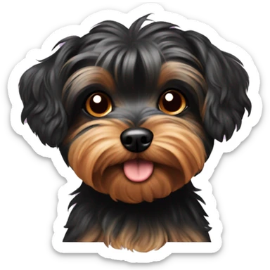Yorky poo floppy ears sticker