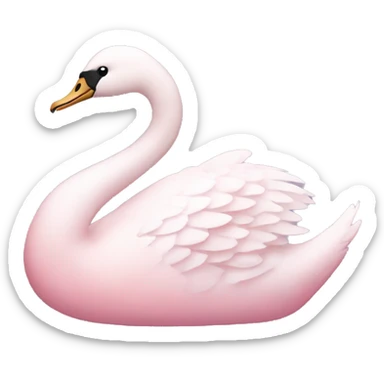pastel pink swan sticker