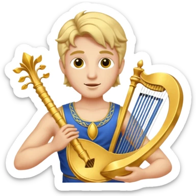 Apollo god with lyre sticker