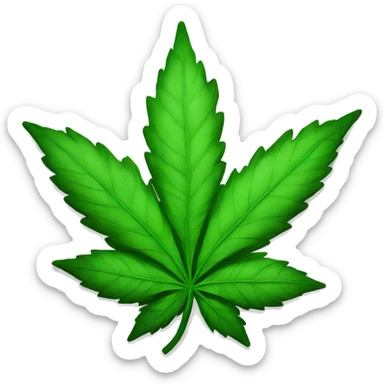 weed leaf  sticker