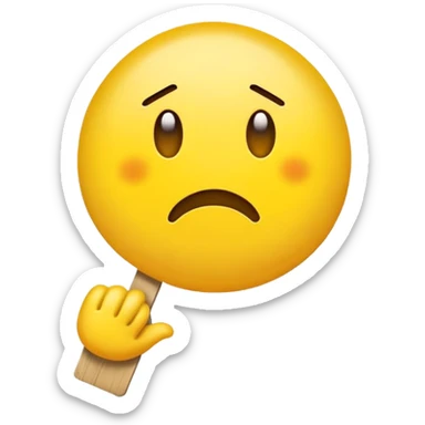 playful and expressive emoji blob holding a sign that says 'hypocrite' sticker