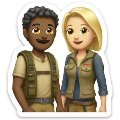 Campamento en pareja  sticker