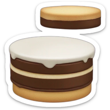 Alfajor de chocolate relleno de manjar sticker