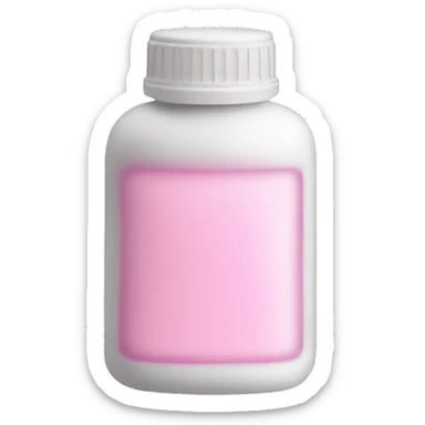 White powder with pink bottle  sticker