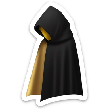 illuminati shadow figure in black cloak with gold trianle on chest sticker