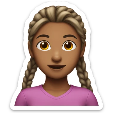 girl with a long pony tail sticker