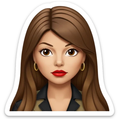 Fergie from Black Eyed Peas with long hair sticker