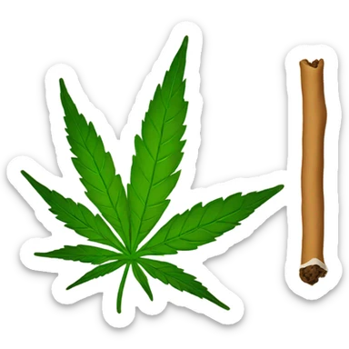 Weed joint sticker